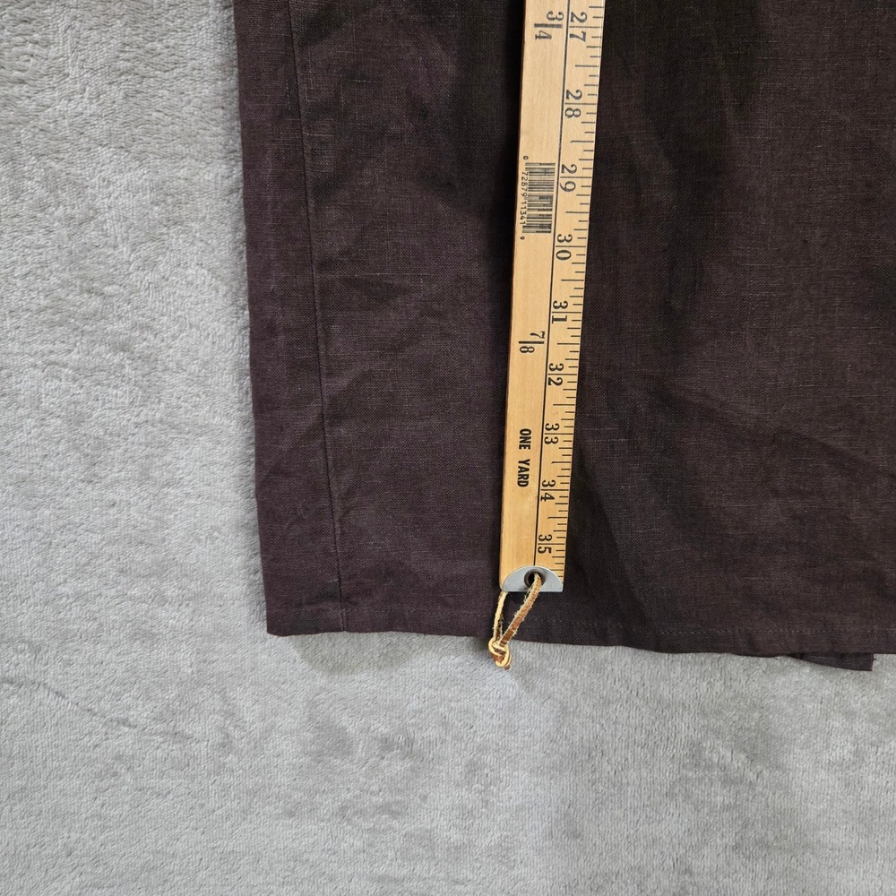 FLAX Linen Maxi Skirt Medium Brown Lagenlook Casual Capsule Natural Sustainable - Picture 6 of 7